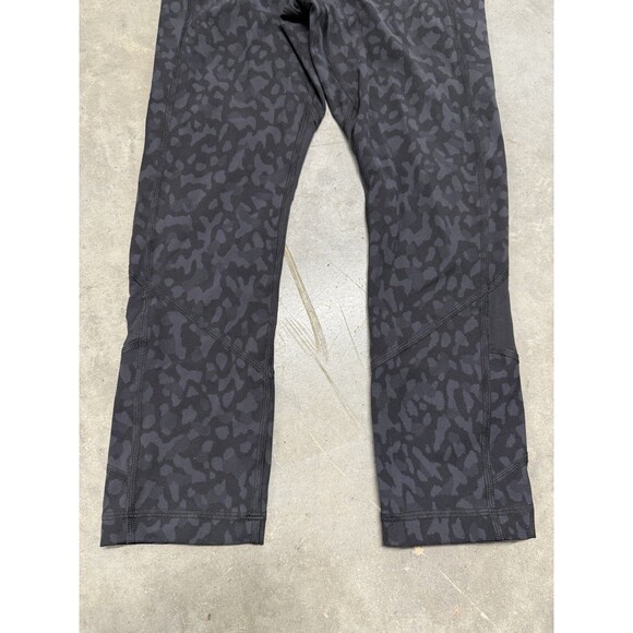 Lululemon Leggings Womens Pace Rival Crop 22" Formation Camo Deep Coal Run. Sz 4 - Picture 7 of 16